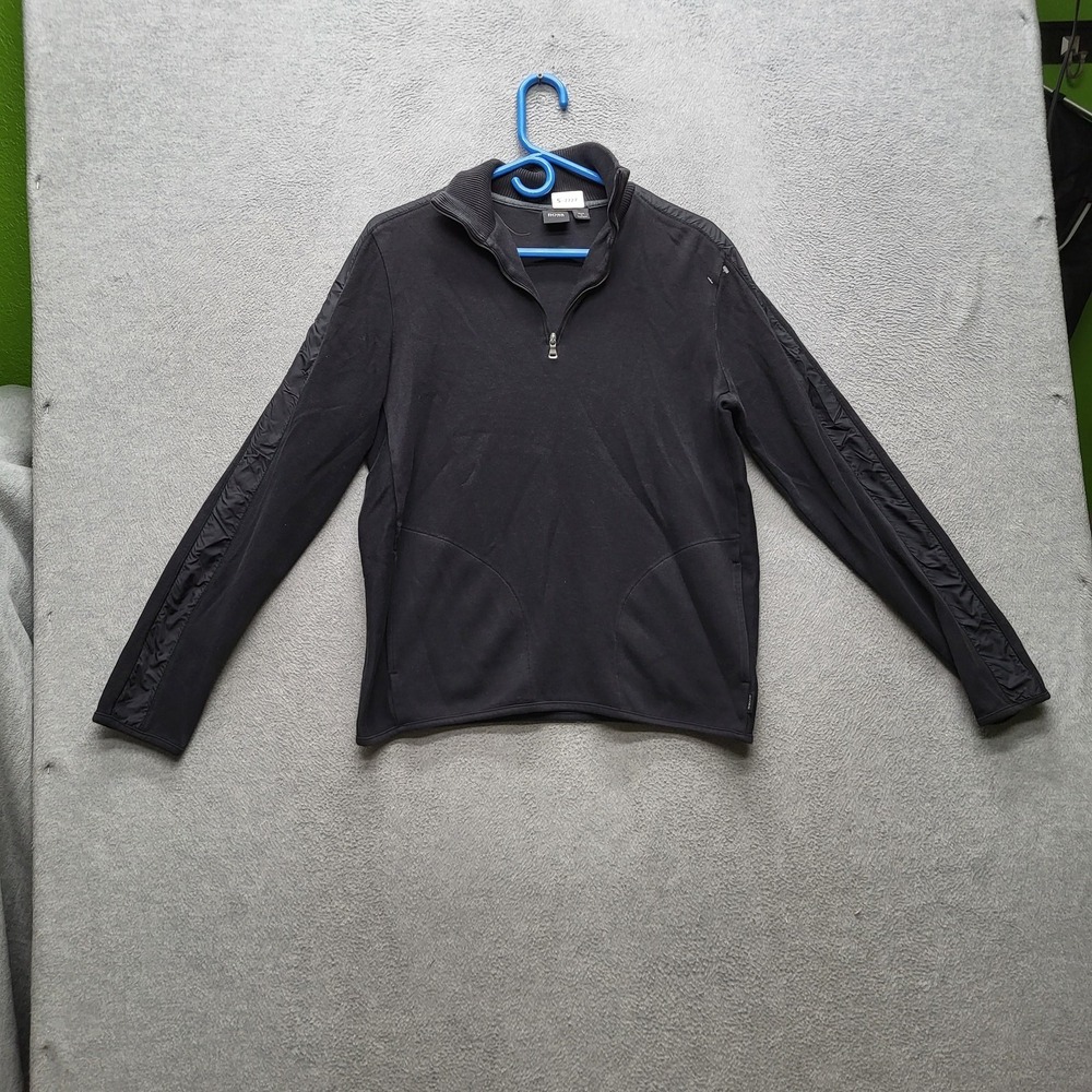 BOSS Hugo Women‎ Sweatshirt M Black Zipper Long Sleeve